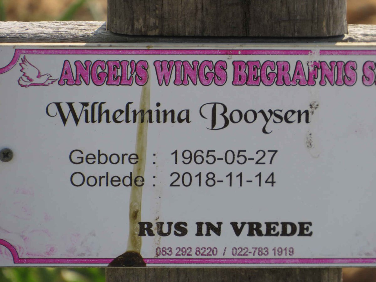 BOOYSEN Wilhelmina 1965-2018