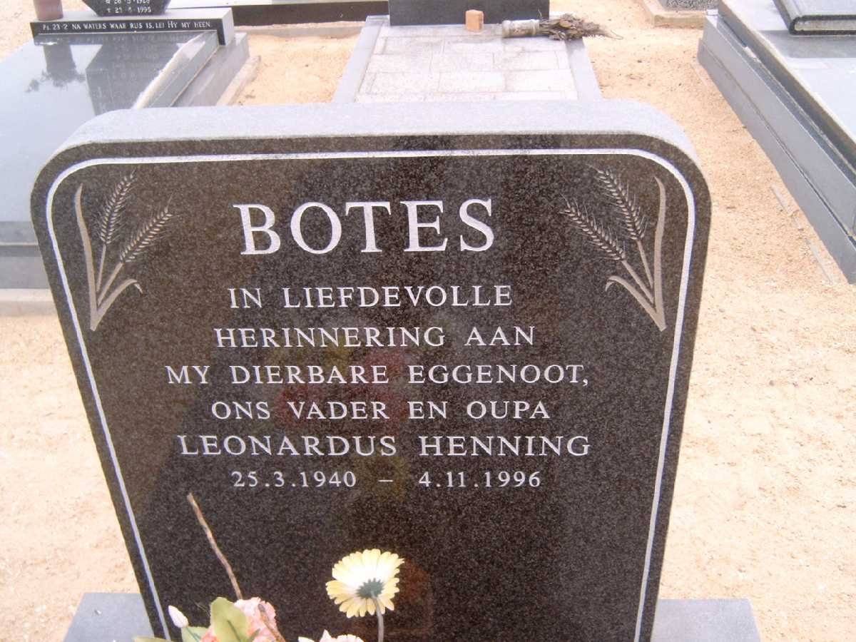 BOTES Leonardus Henning 1940-1996