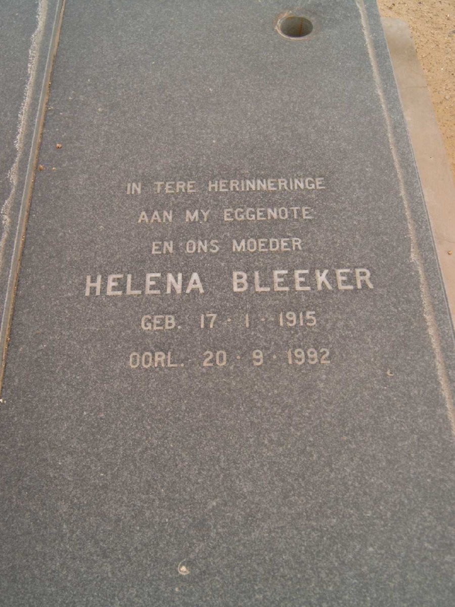 BLEEKER Helena 1915-1992