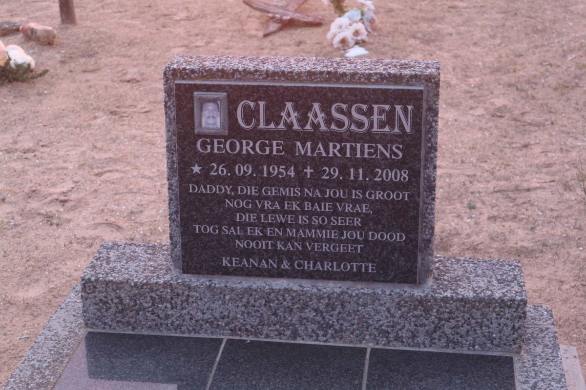 CLAASSEN George Martiens 1954-2008