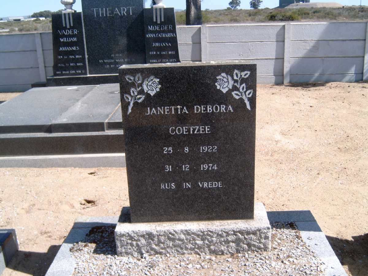 COETZEE Janetta Debora 1922-1974