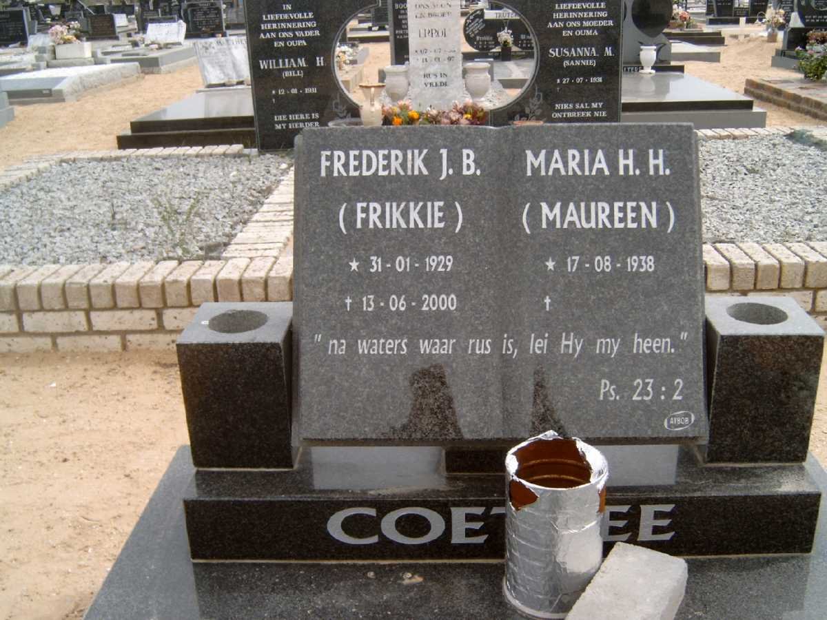 COETZEE Frederick J.B. 1929-2000 &amp; Maria H.H. 1938-