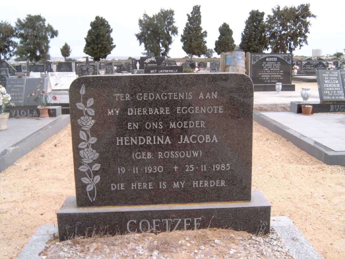 COETZEE Hendrina Jacoba nee ROSSOUW 1930-1985