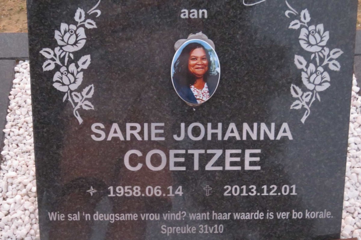 COETZEE Sarie Johanna 1958-2013