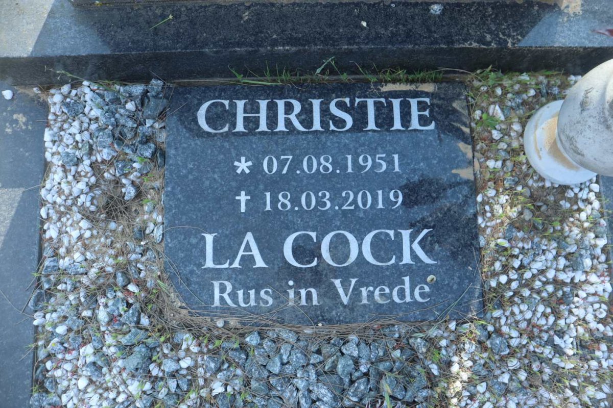 COCK Christie, la 1951-2019