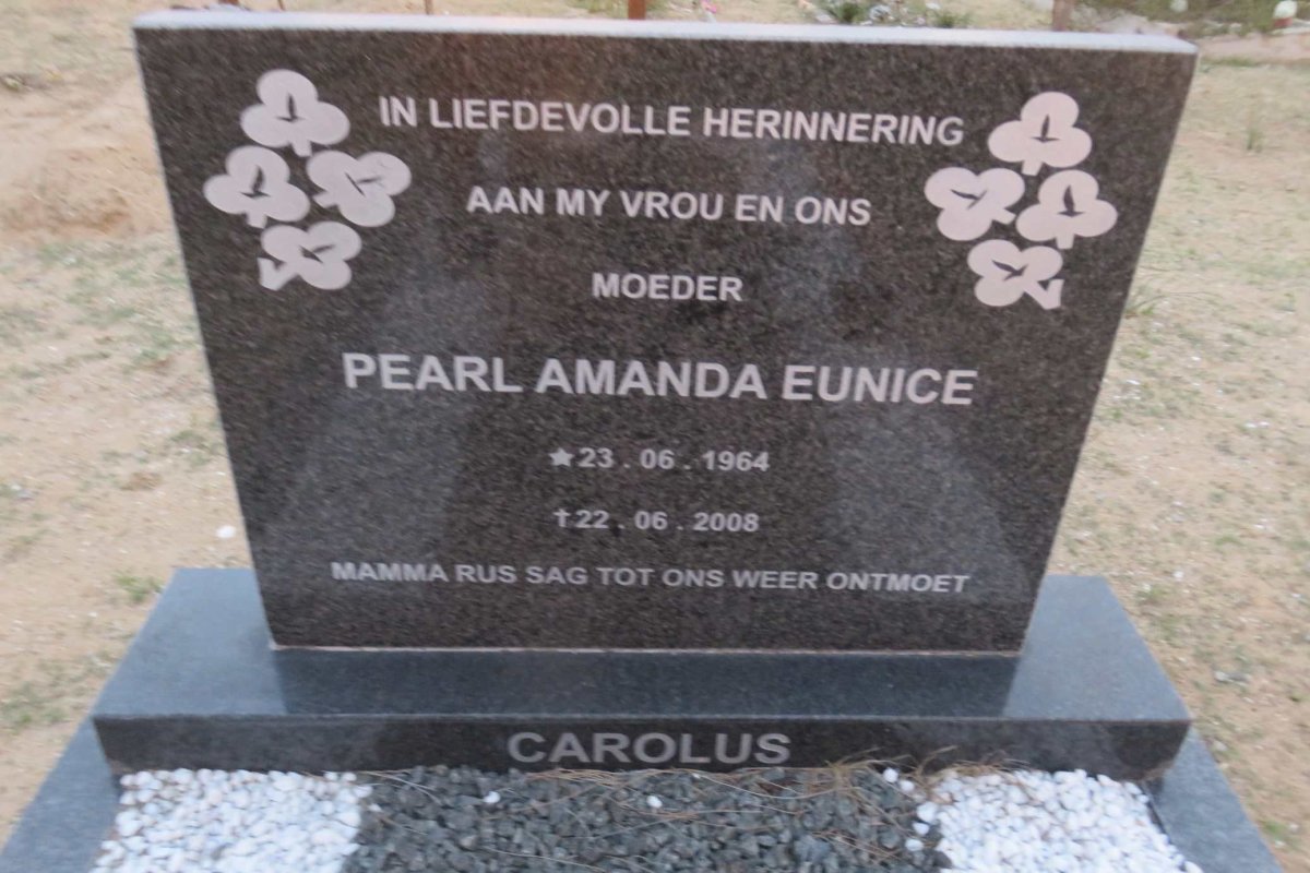 CAROLUS Pearl Amanda Eunice 1964-2008