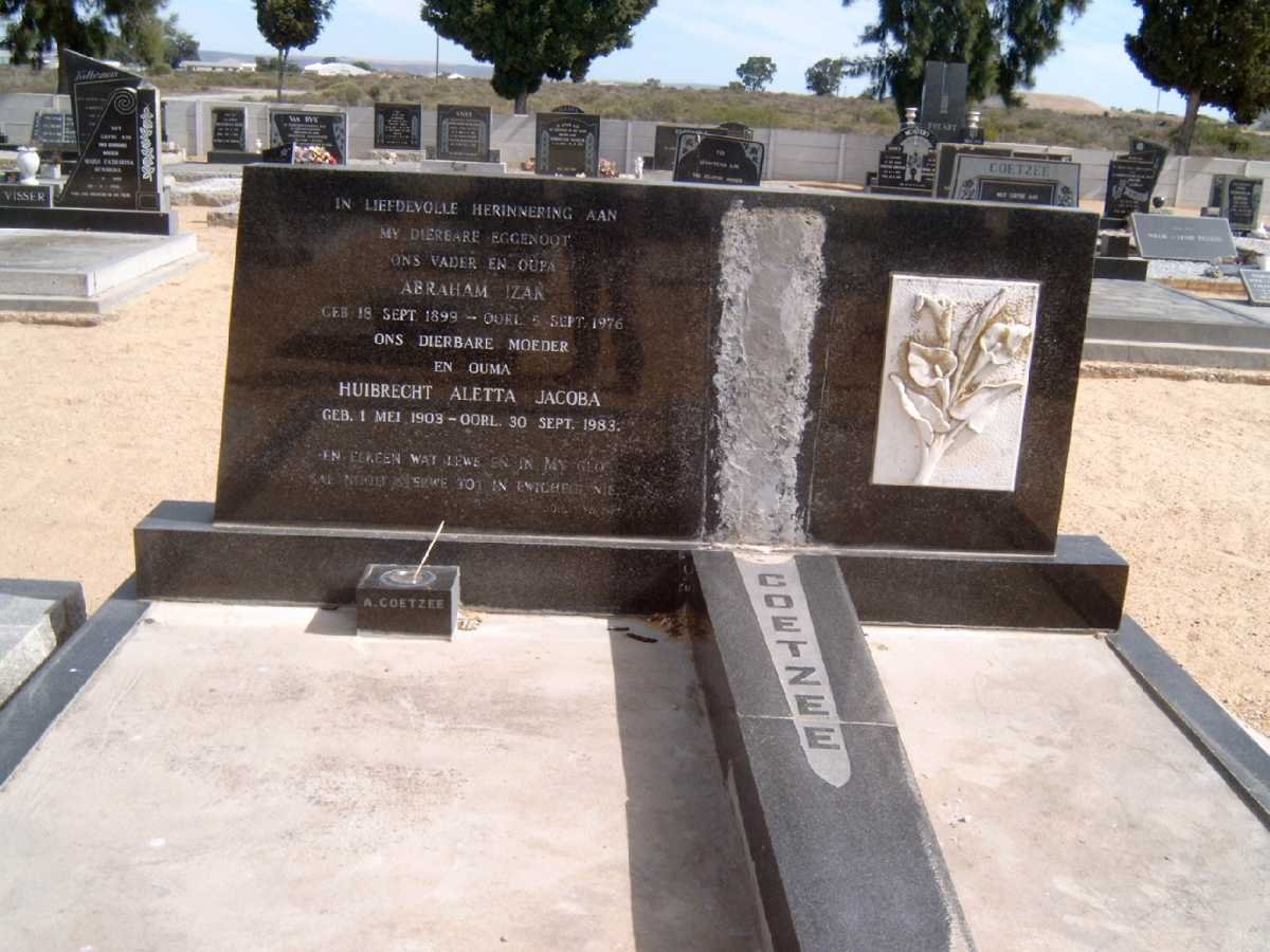 COETZEE Abraham Izak 1899-1976 &amp; Huibrecht Aletta Jacoba 1903-1983