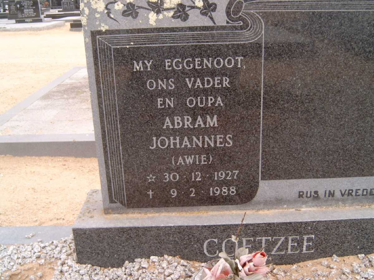 COETZEE Abram Johannes 1927-1988