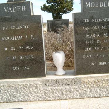 COETZEE Abraham I.F. 1905-1975 &amp; Maria M.S. DE BEER 1906-1980
