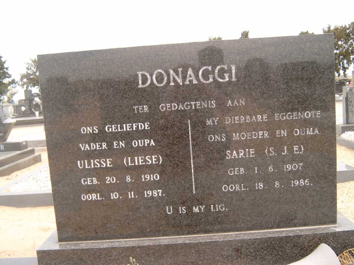 DONAGGI Ulisse 1910-1987 &amp; S.J.E. 1907-1986