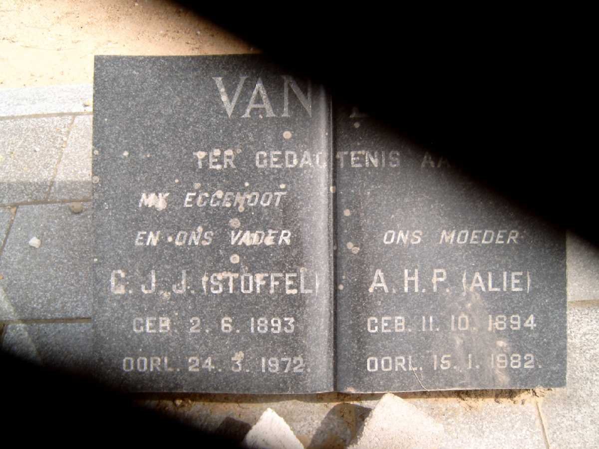 DYK C.J.J., van 1893-1972 &amp; A.H.P. 1894-1982