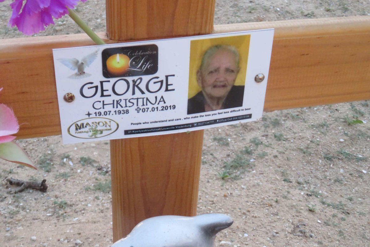 GEORGE Christina 1938-2019