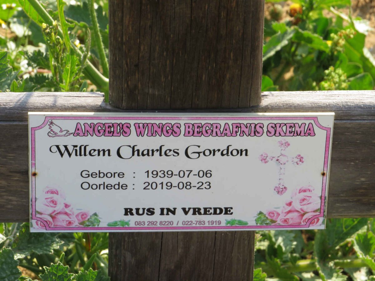 GORDON Willem Charles 1939-2019
