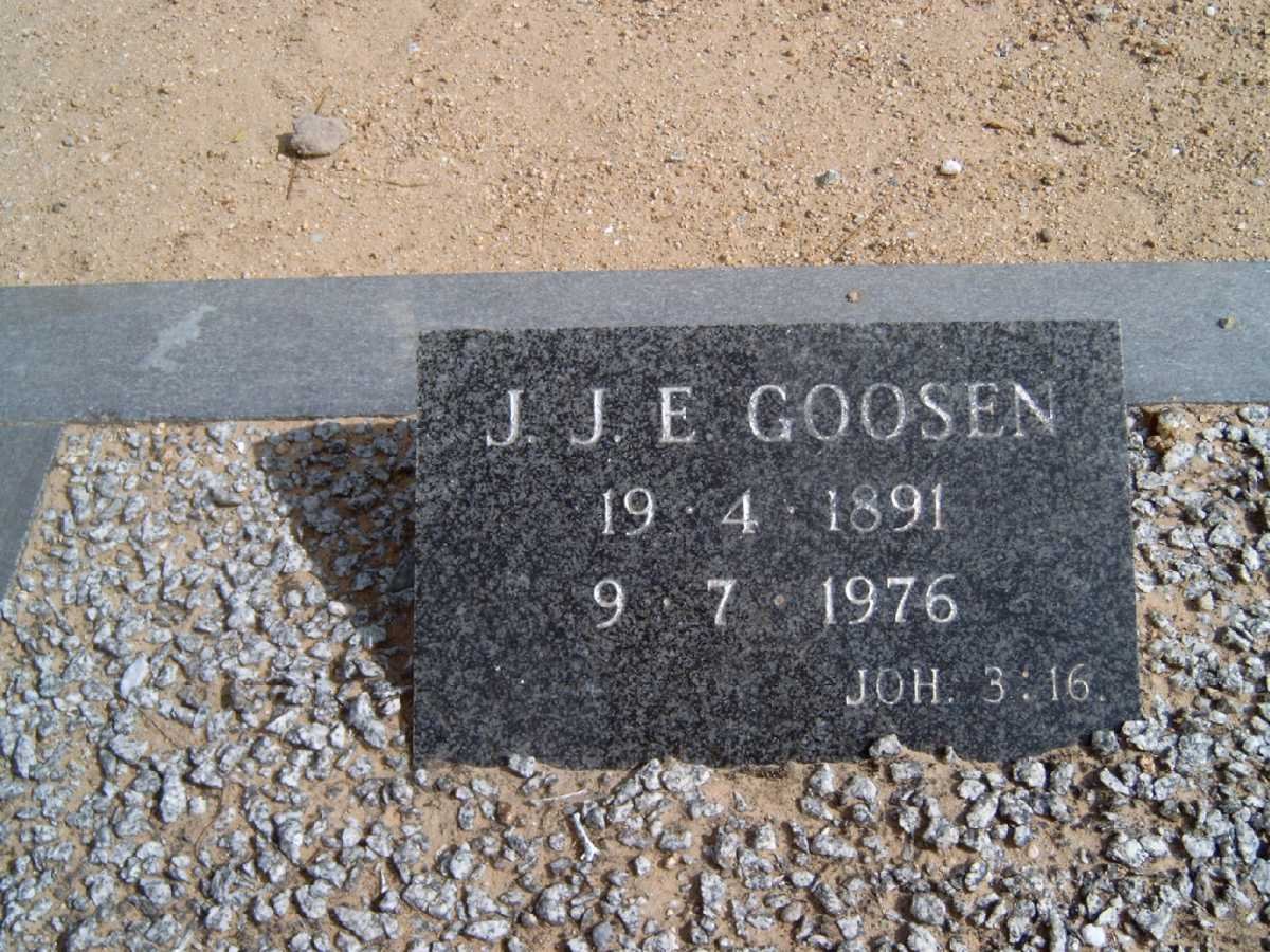 GOOSEN J.J.E. 1891-1976