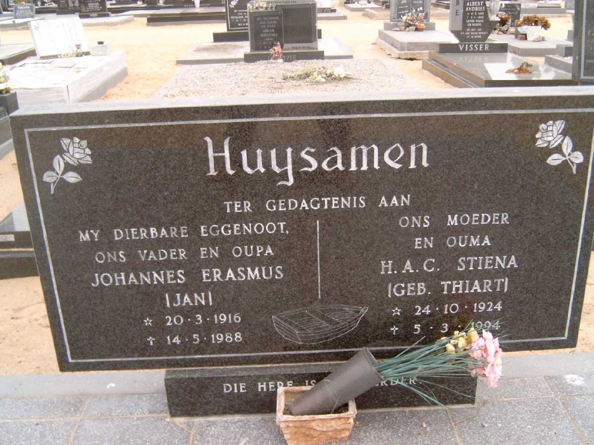 HUYSAMEN Johannes Erasmus 1916-1988 &amp; H.A.C. THEART 1924-1994