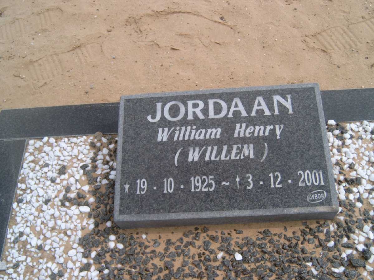 JORDAAN William Henry 1925-2001