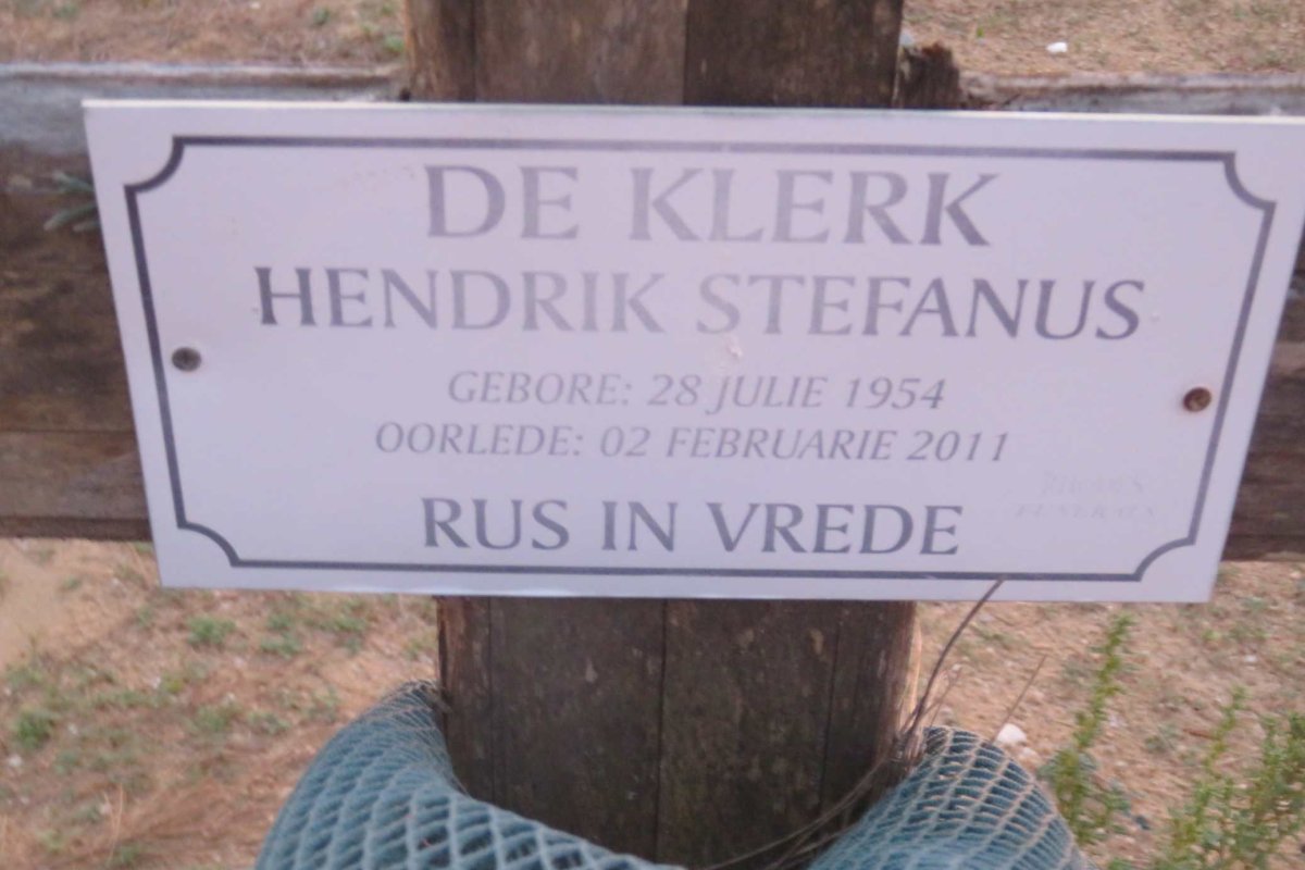 KLERK Hendrik Stefanus, de 1954-2011