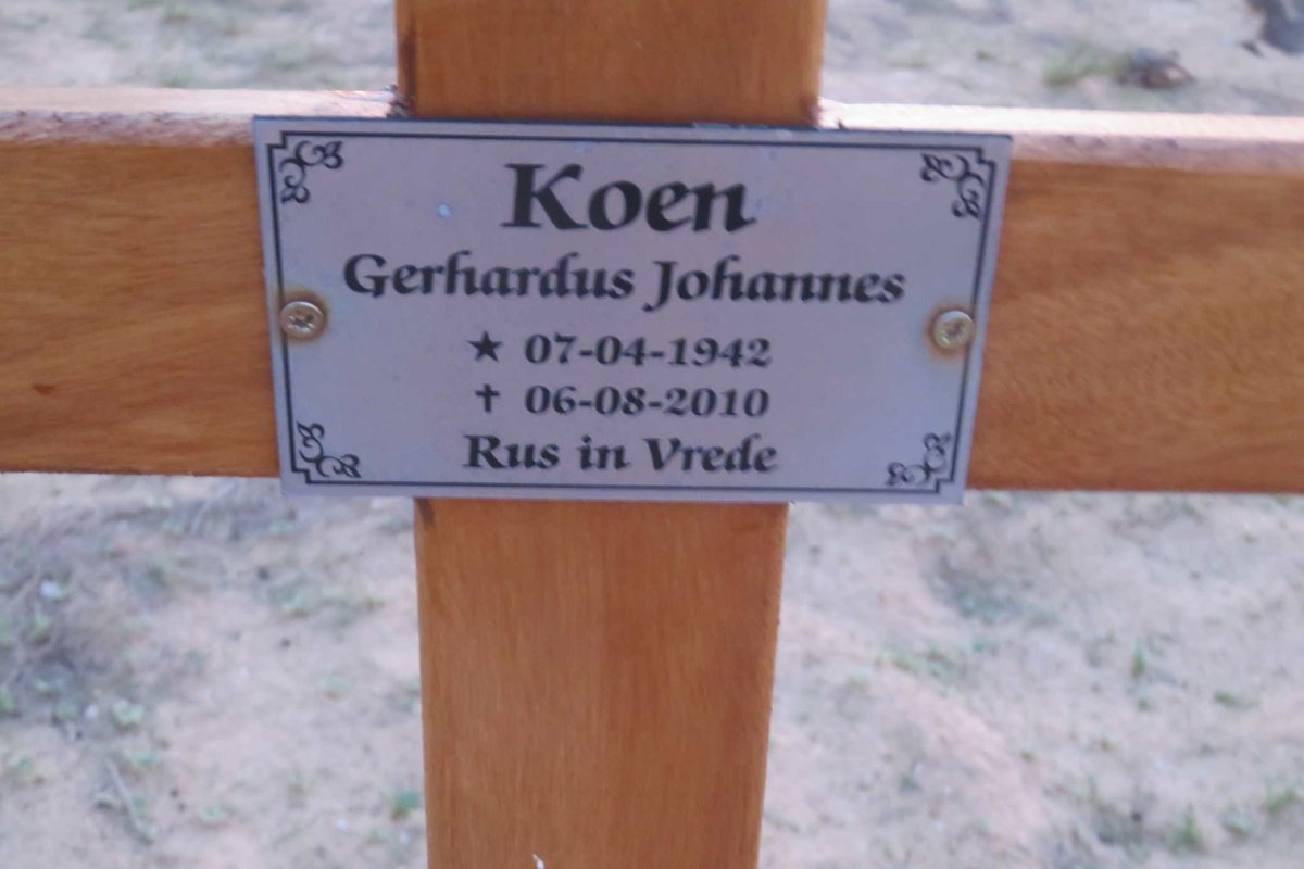 KOEN Gerhardus Johannes 1942-2010