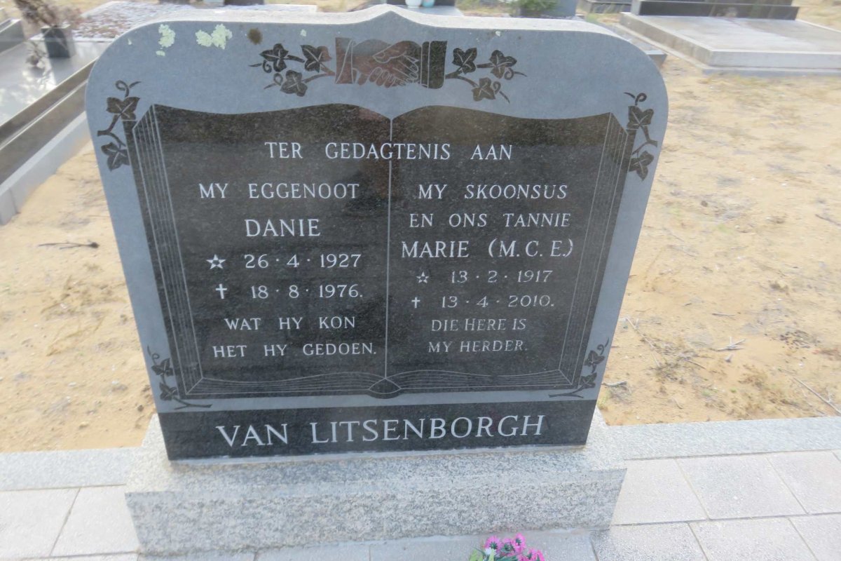 LITSENBORGH Danie, van 1927-1976 :: VAN LITSENBORG Marie M.C.E. 1917-2010