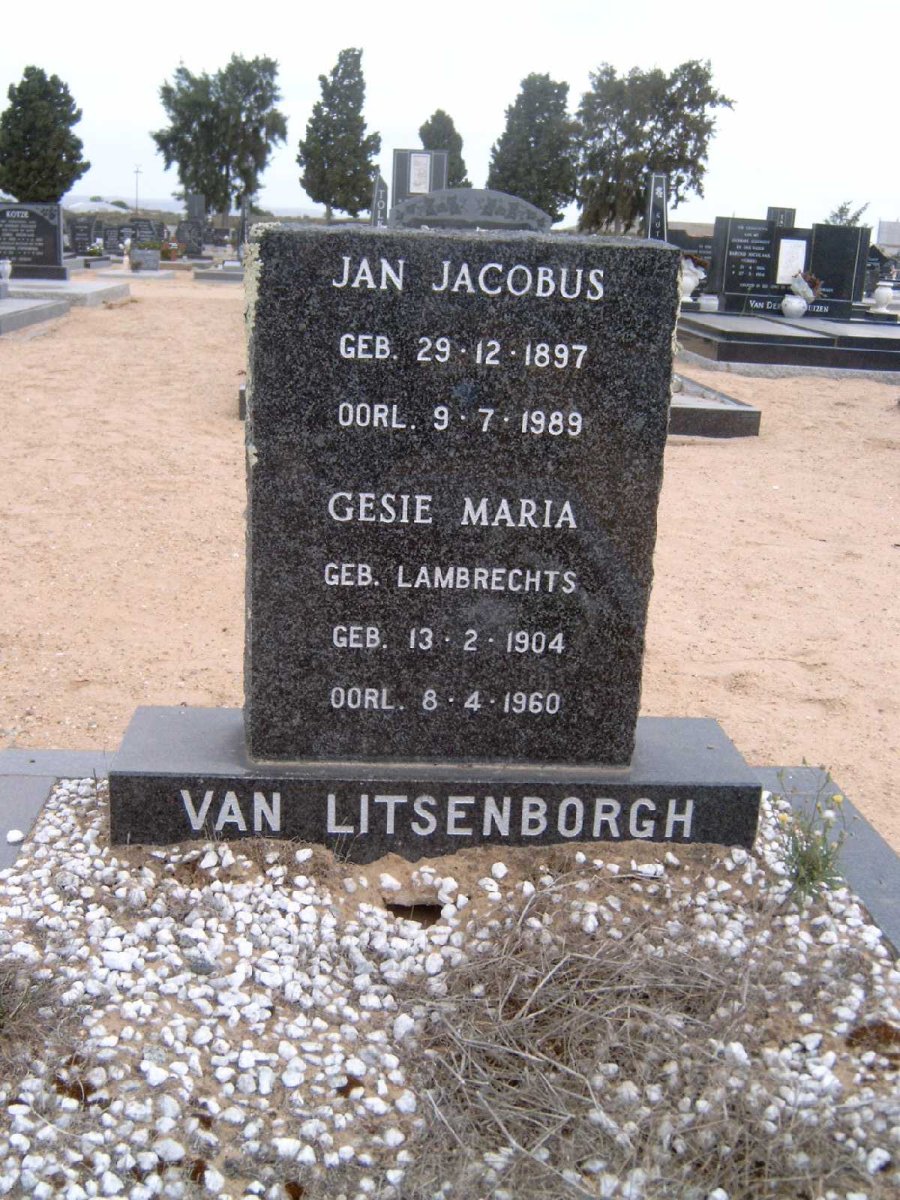 LITSENBORGH Jan Jacobus, van 1897-1989 &amp; Gesie Maria LAMBRECHTS 1904-1960