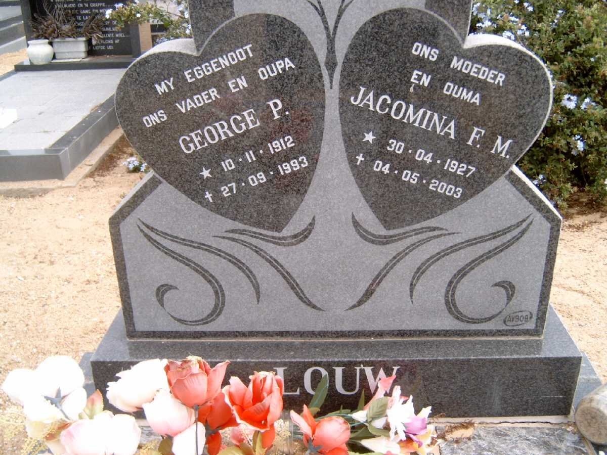 LOUW George P. 1912-1993 &amp; Jacomina F.M. 1927-2003