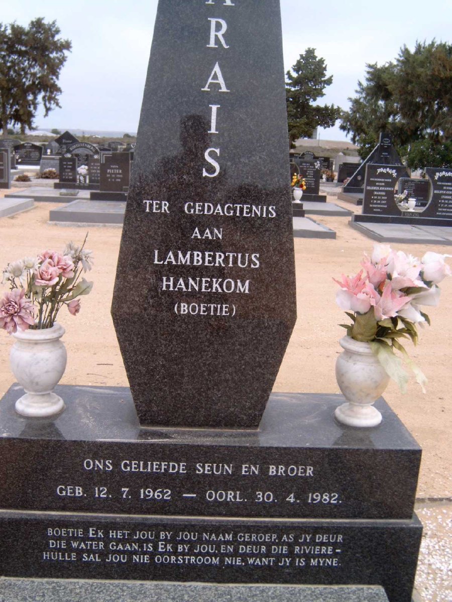 MARAIS Lambertus Hanekom 1962-1982