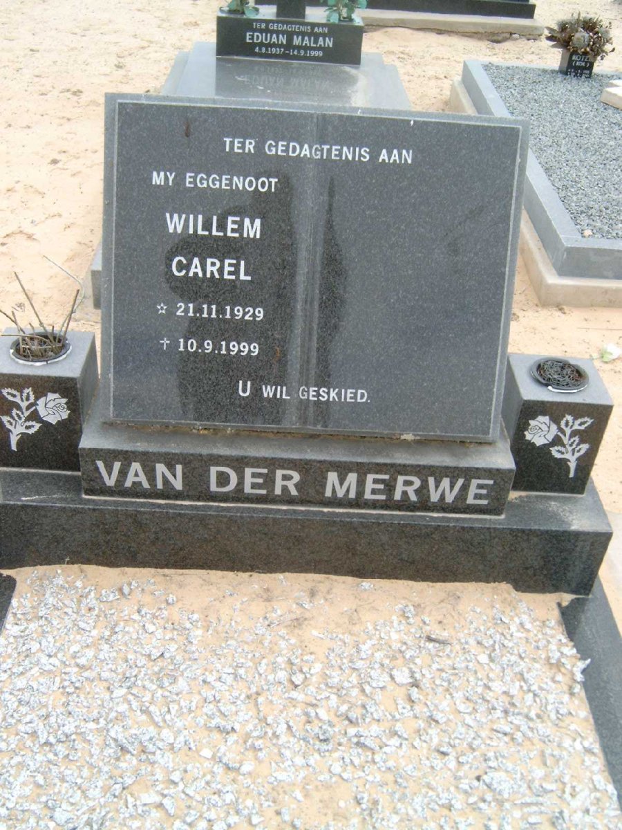 MERWE Willem Carel, van der 1929-1999