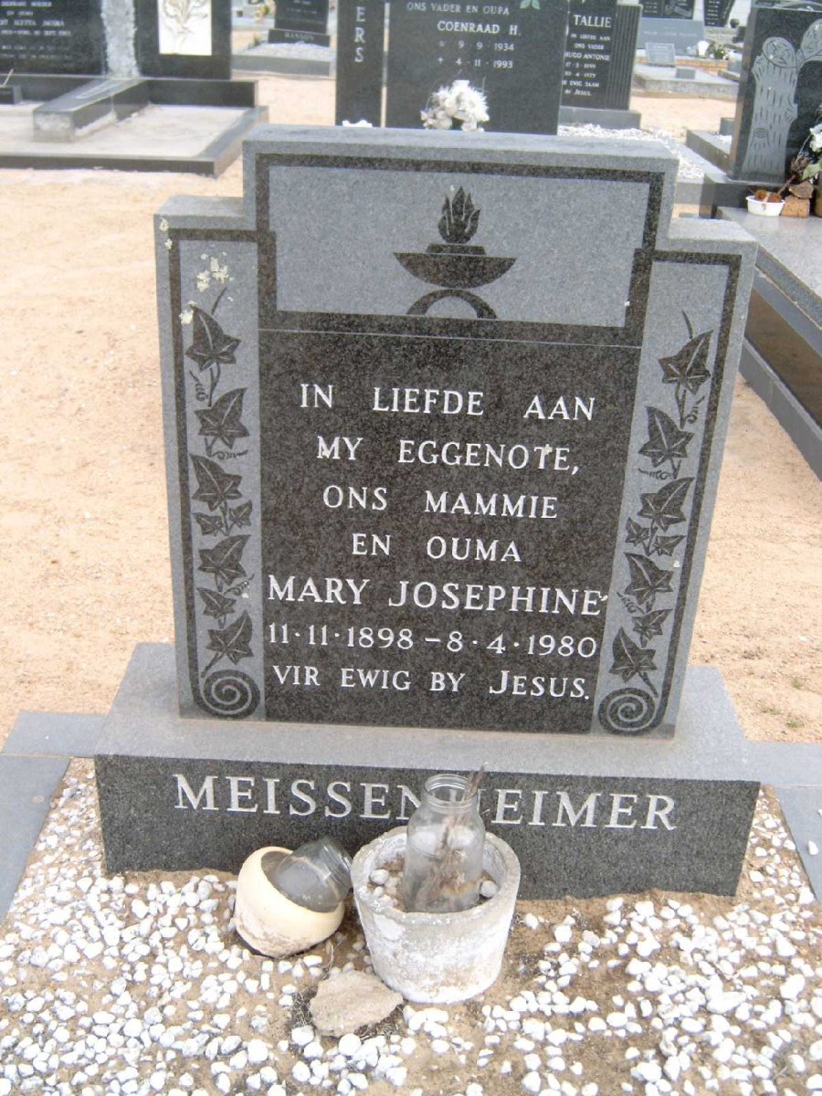 MEISSENHEIMER Mary Josephine 1898-1980
