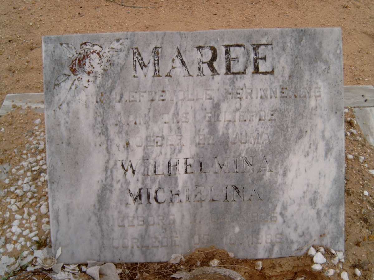 MAREE Wilhelmina Michtelina 1925-1985