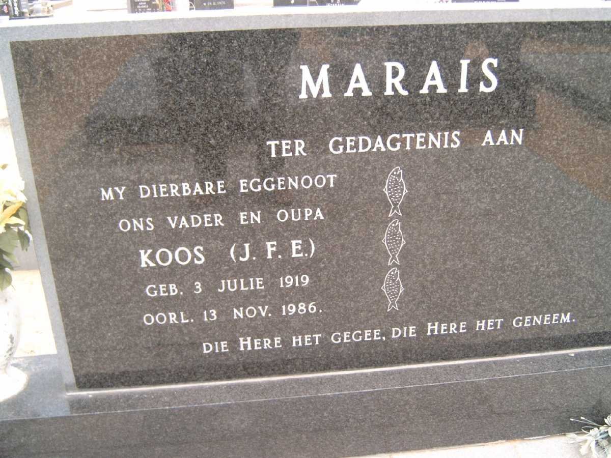 MARAIS J.F.E. 1919-1986