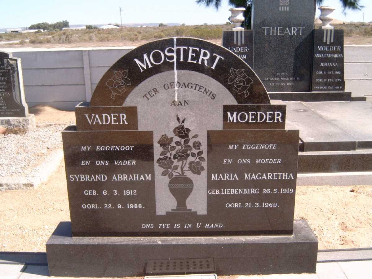MOSTERT Sybrand Abraham 1912-1988 &amp; Maria Margaretha LIEBENBERG 1919-1969