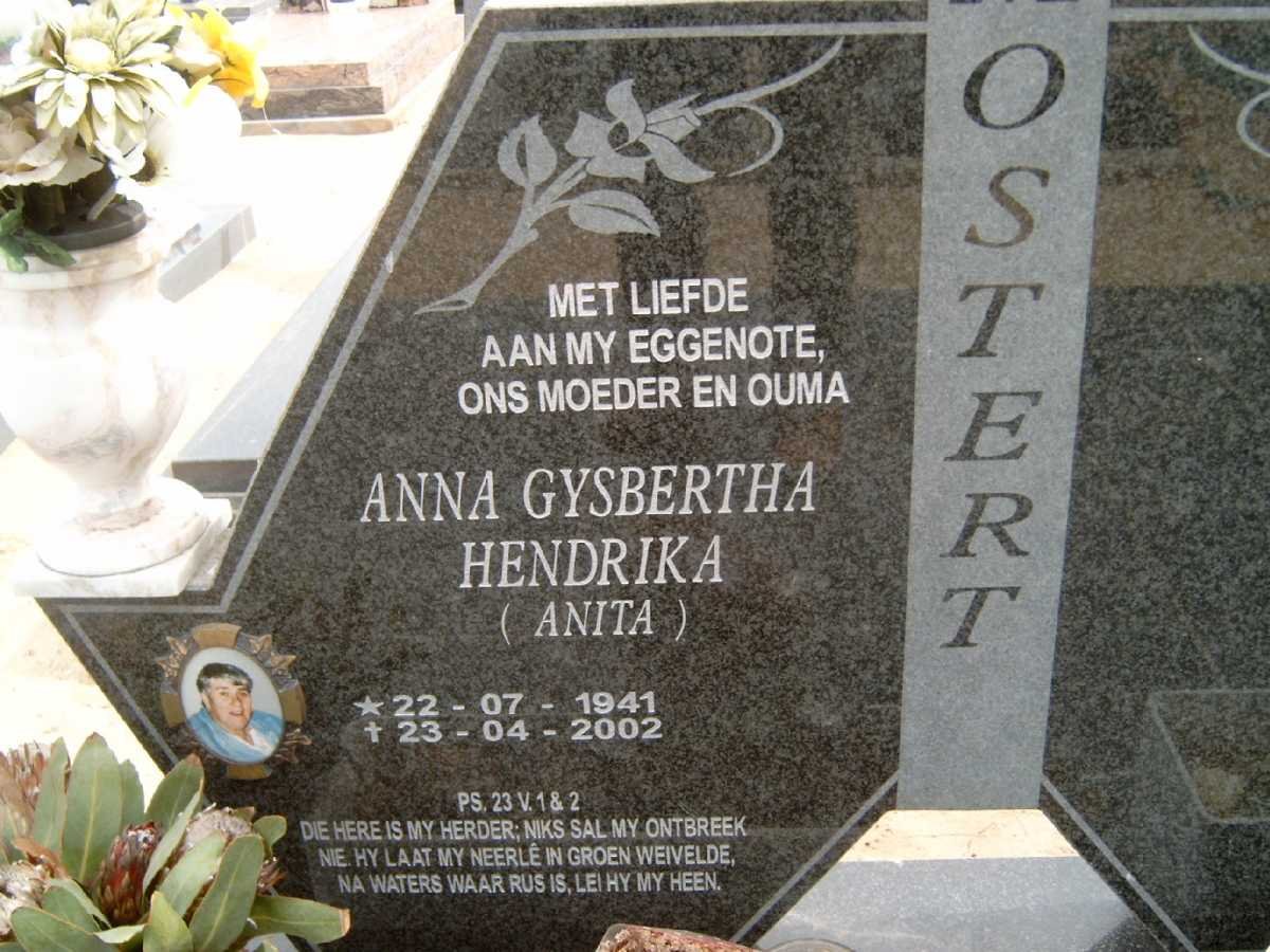MOSTERT Anna Gysbertha Hendrika 1941-2002