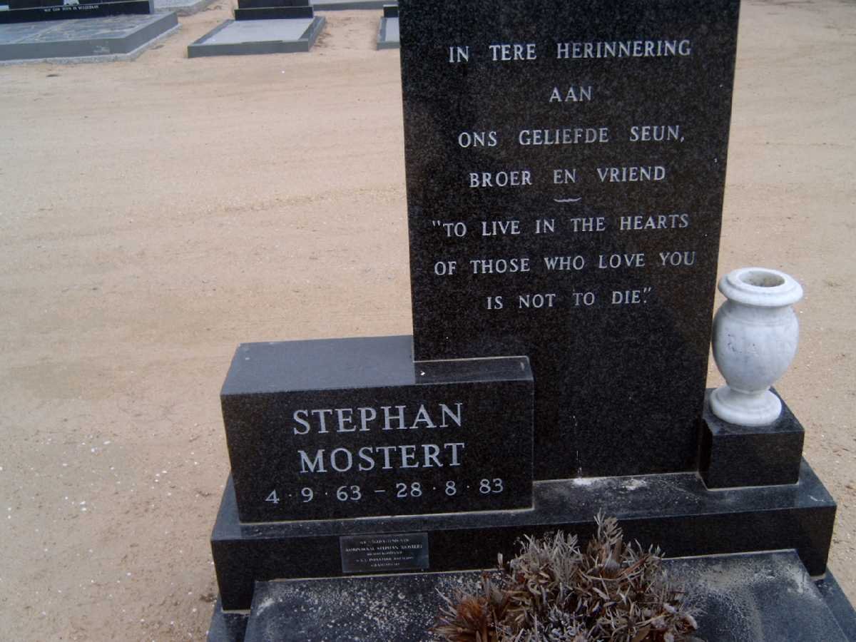 MOSTERT Stephan 1963-1983
