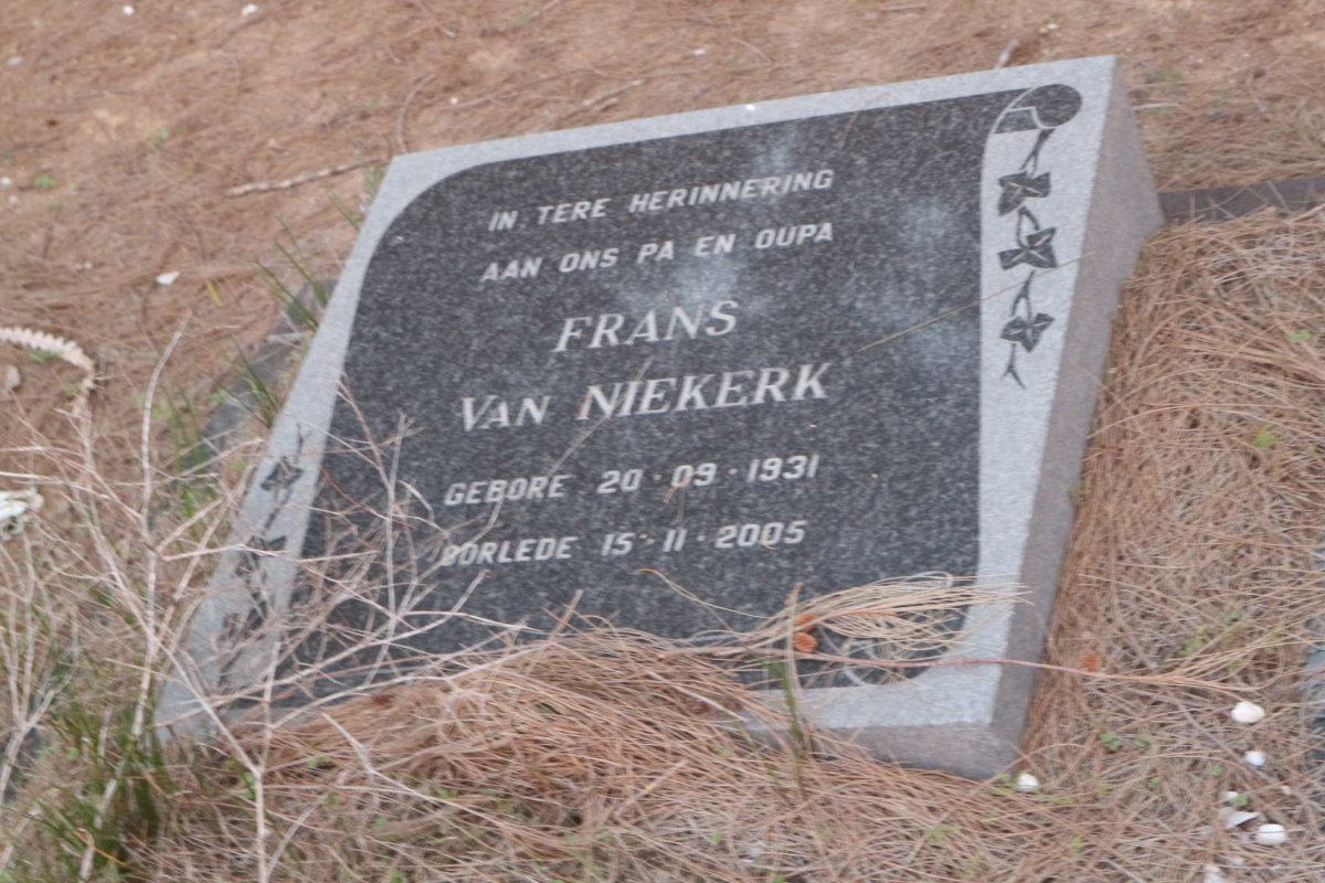 NIEKERK Frans, van 1931-2005