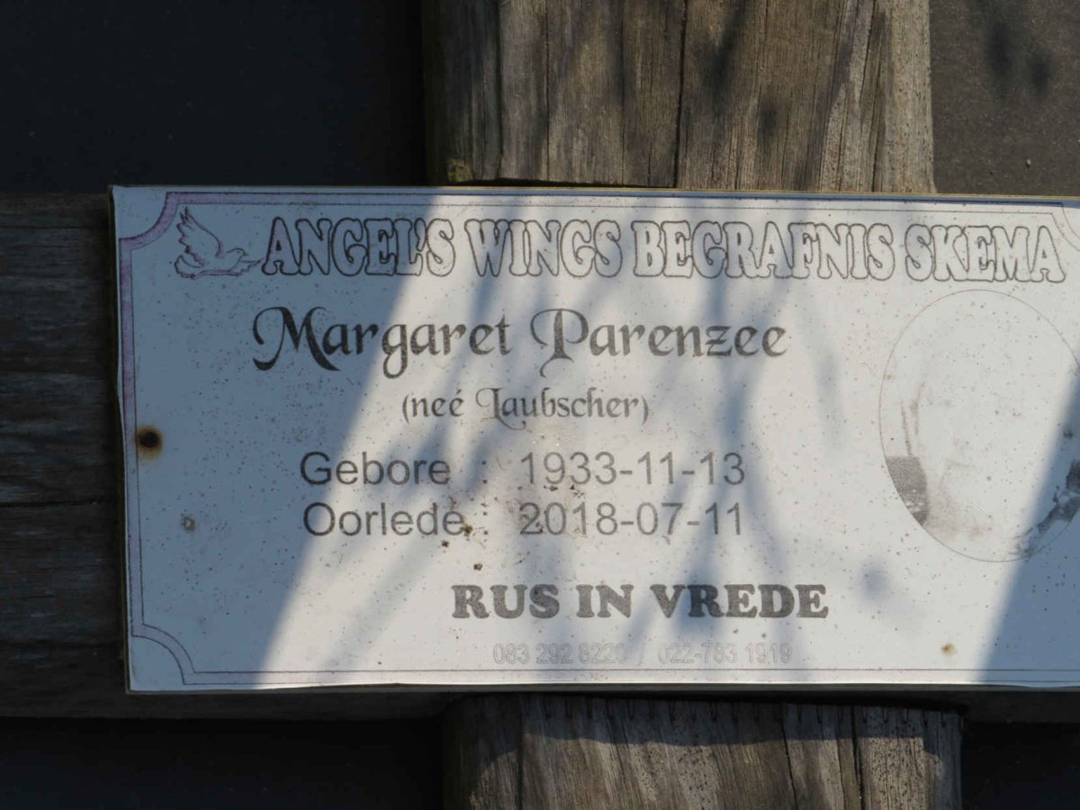 PARENZEE Margaret nee LAUBSCHER 1933-2018