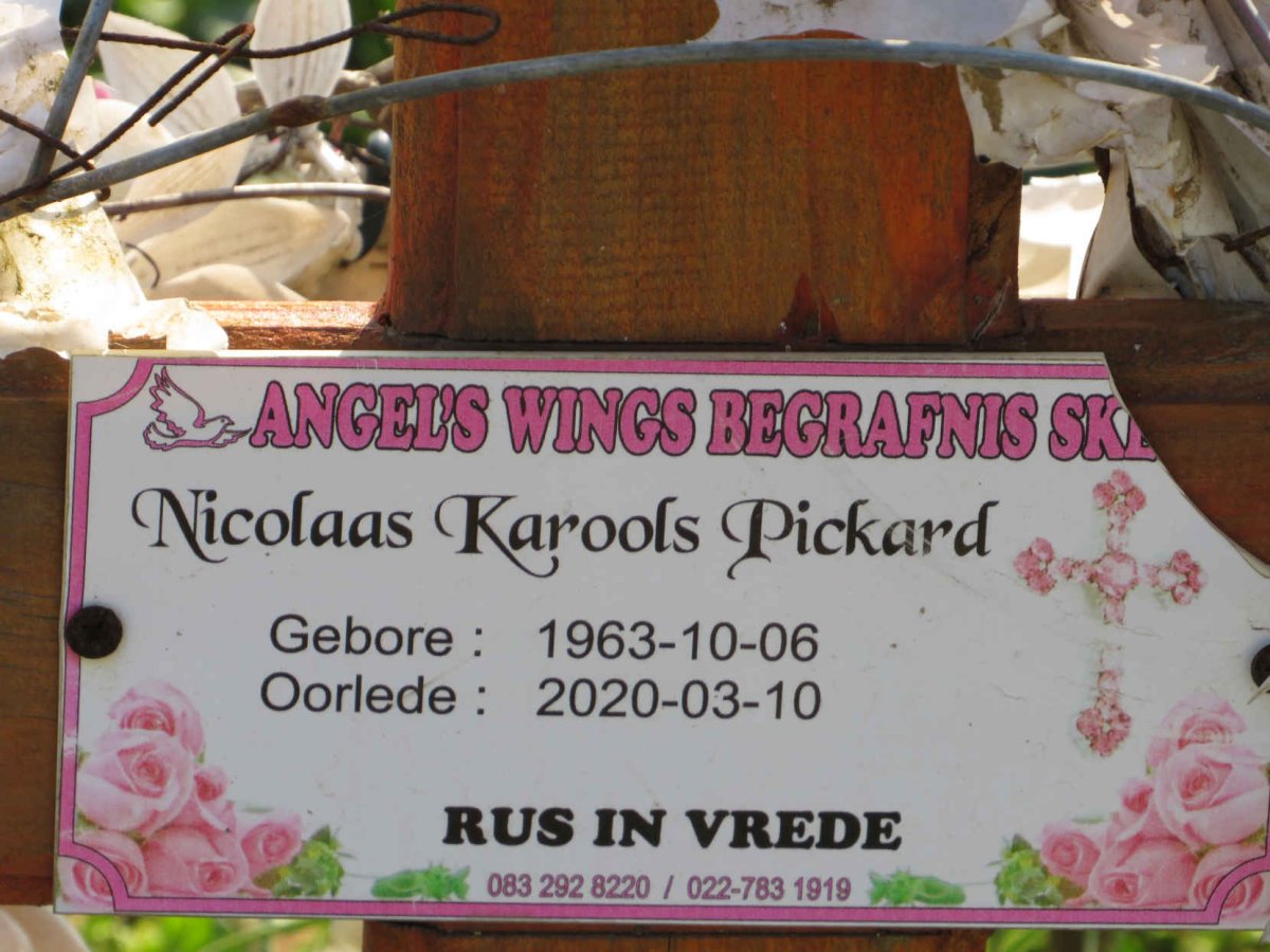PICKARD Nicolaas Karools 1963-2020