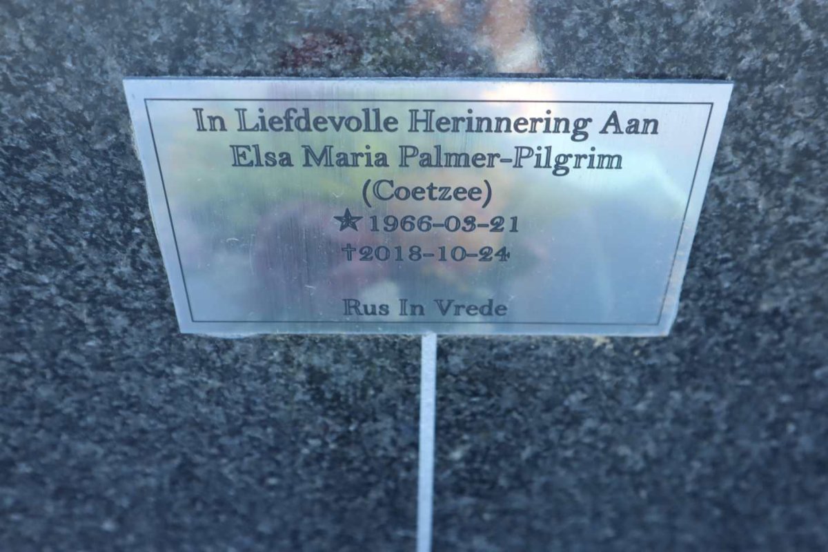 PILGRIM Elsa Maria, PALMER nee COETZEE 1966-2018
