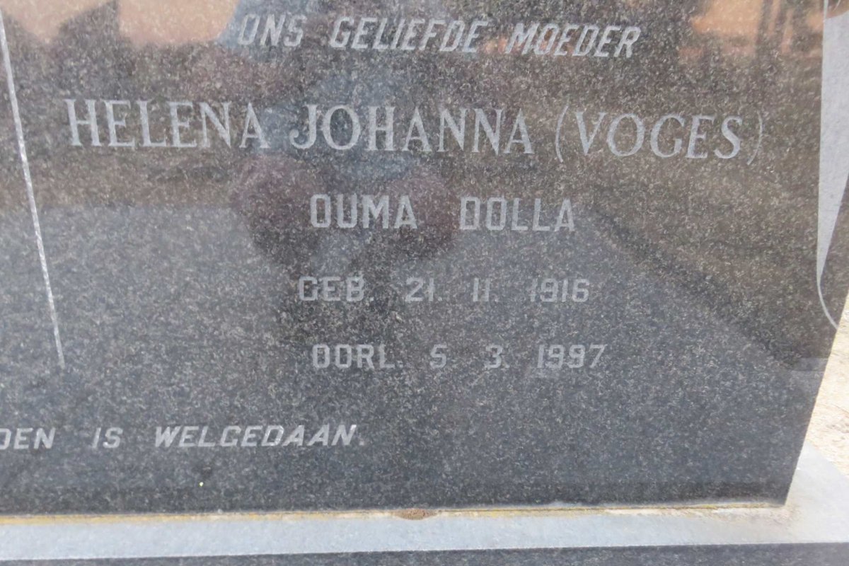 SMIT Helena Johanna nee VOGES 1916-1997