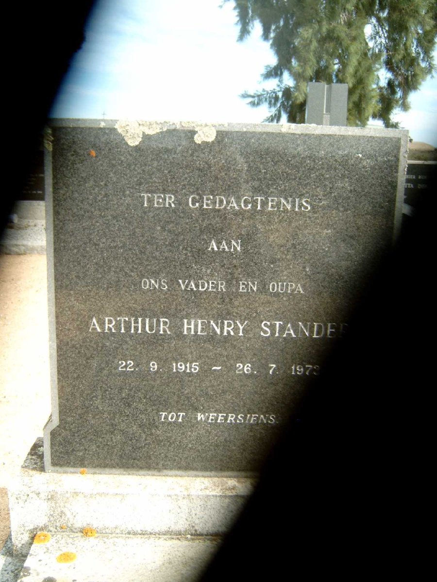 STANDER Arthur Henry 1915-1973