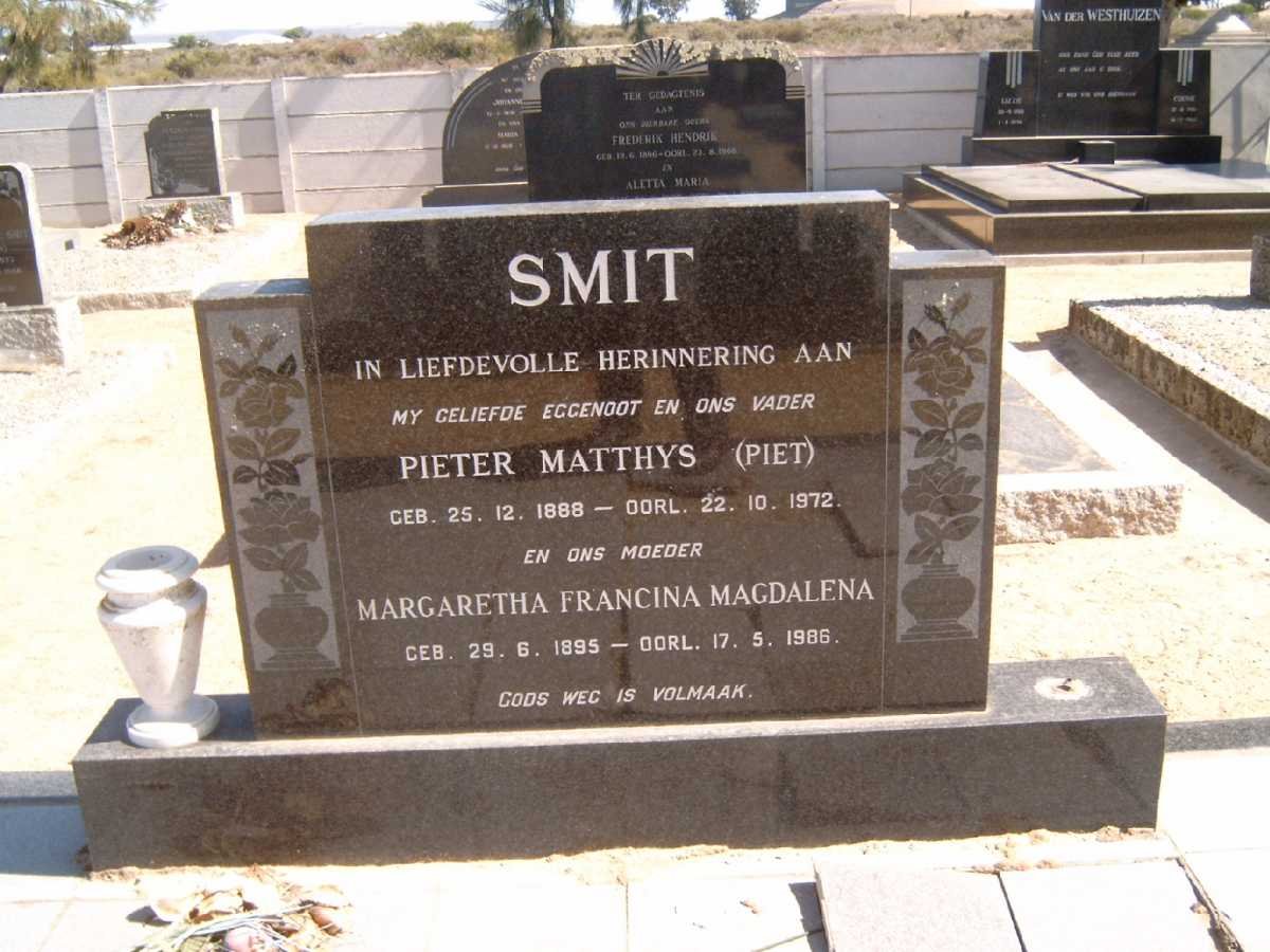 SMIT Pieter Matthys 1888-1972 &amp; Margaretha Francina Magdalena 1895-1986