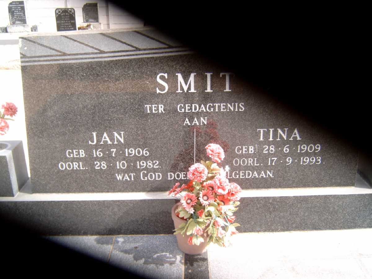 SMIT Jan 1906-1982 &amp; Tina 1909-1993