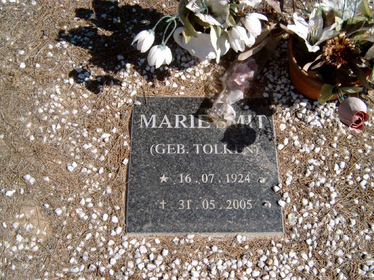 SMIT Marie nee TOLKEN 1924-2005