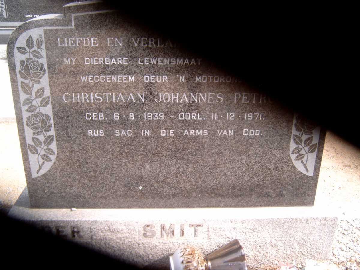 SMITH Christiaan Johannes Petrus 1939-1971