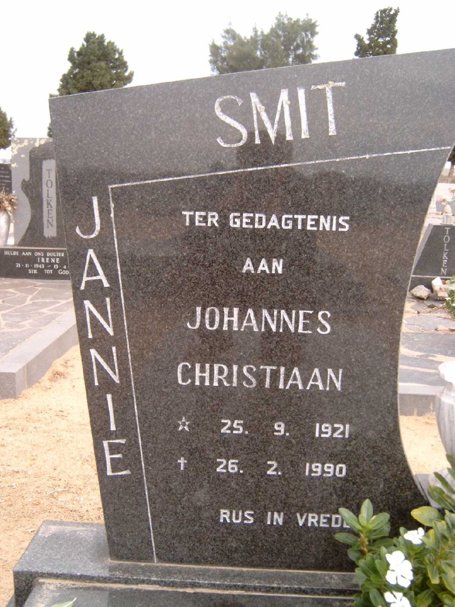 SMIT Johannes Christiaan 1921-1990