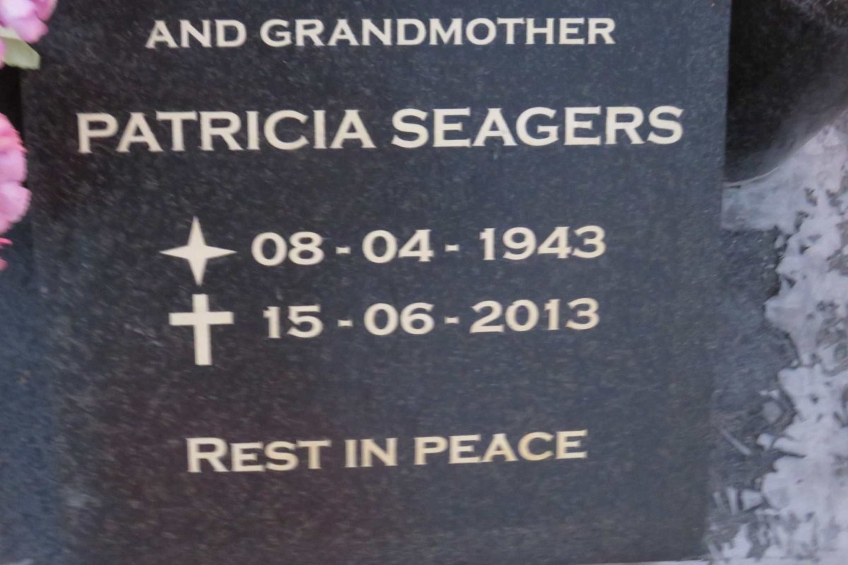 SEAGERS Patricia 1943-2013