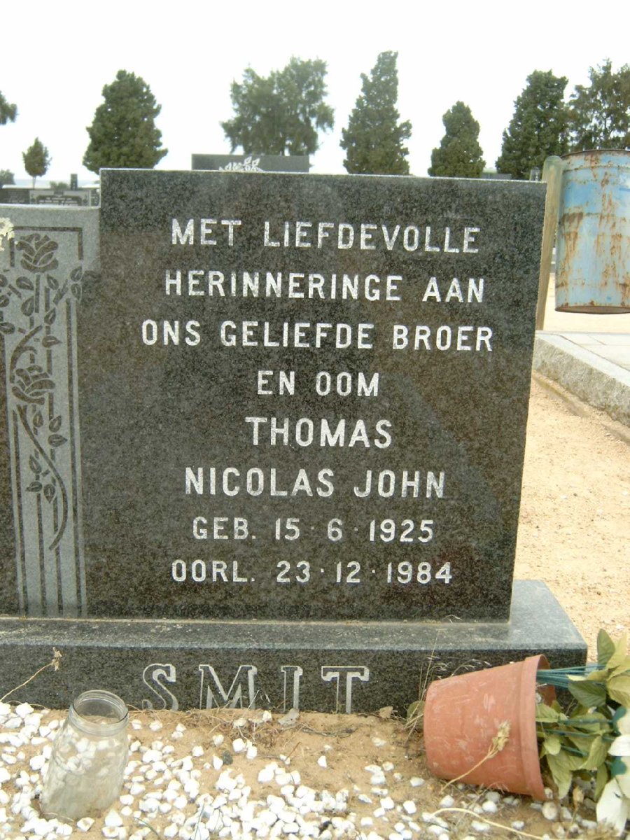 SMIT Thomas Nicolas John 1925-1984