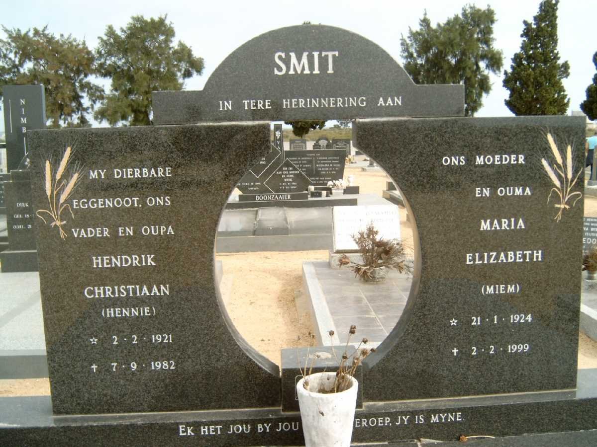 SMIT Hendrik Christiaan 1921-1982 &amp; Maria Elizabeth 1924-1999
