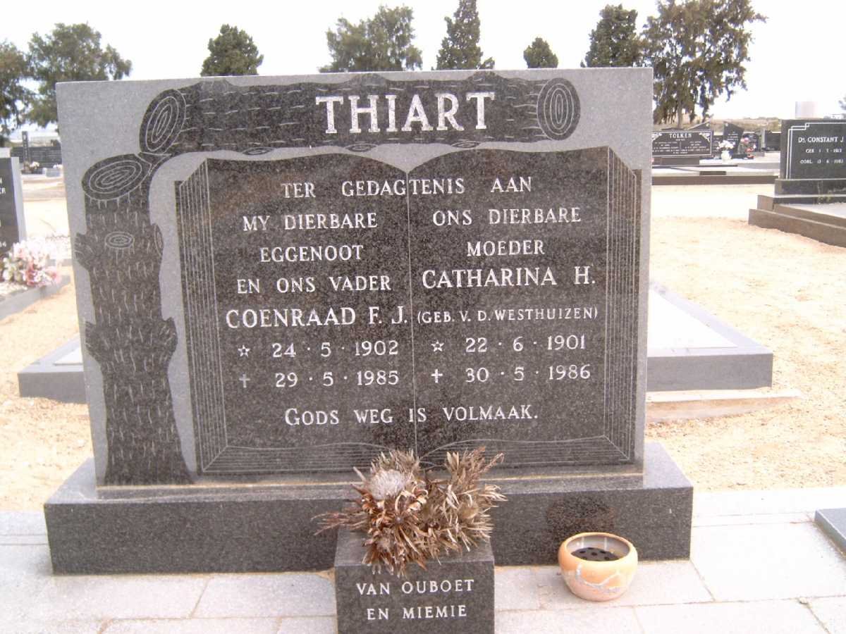 THIART Coenraad F.J. 1902-1985 &amp; Catharina H. V.D. WESTHUIZEN 1901-1986