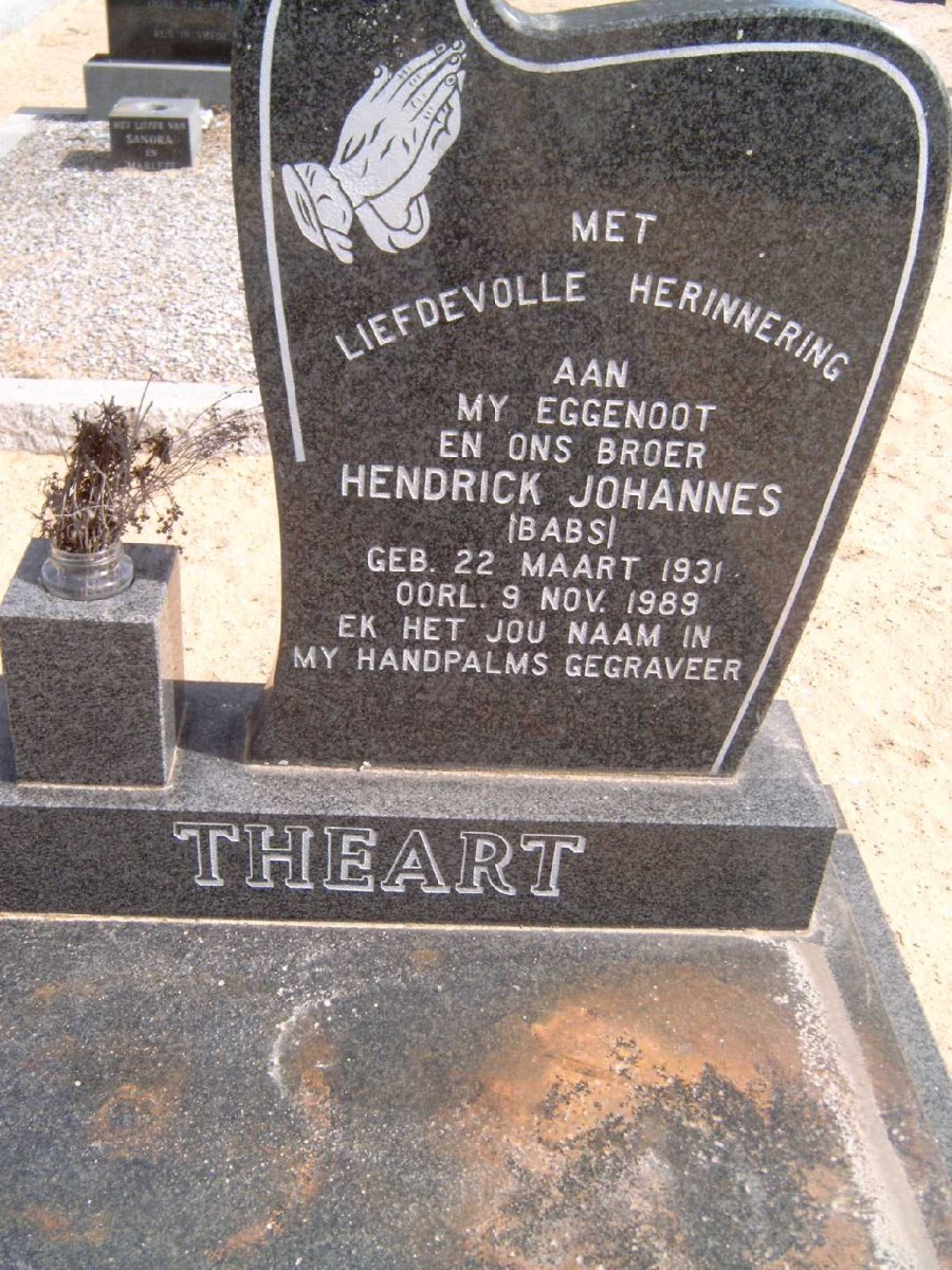 THEART Hendrick Johannes 1931-1989