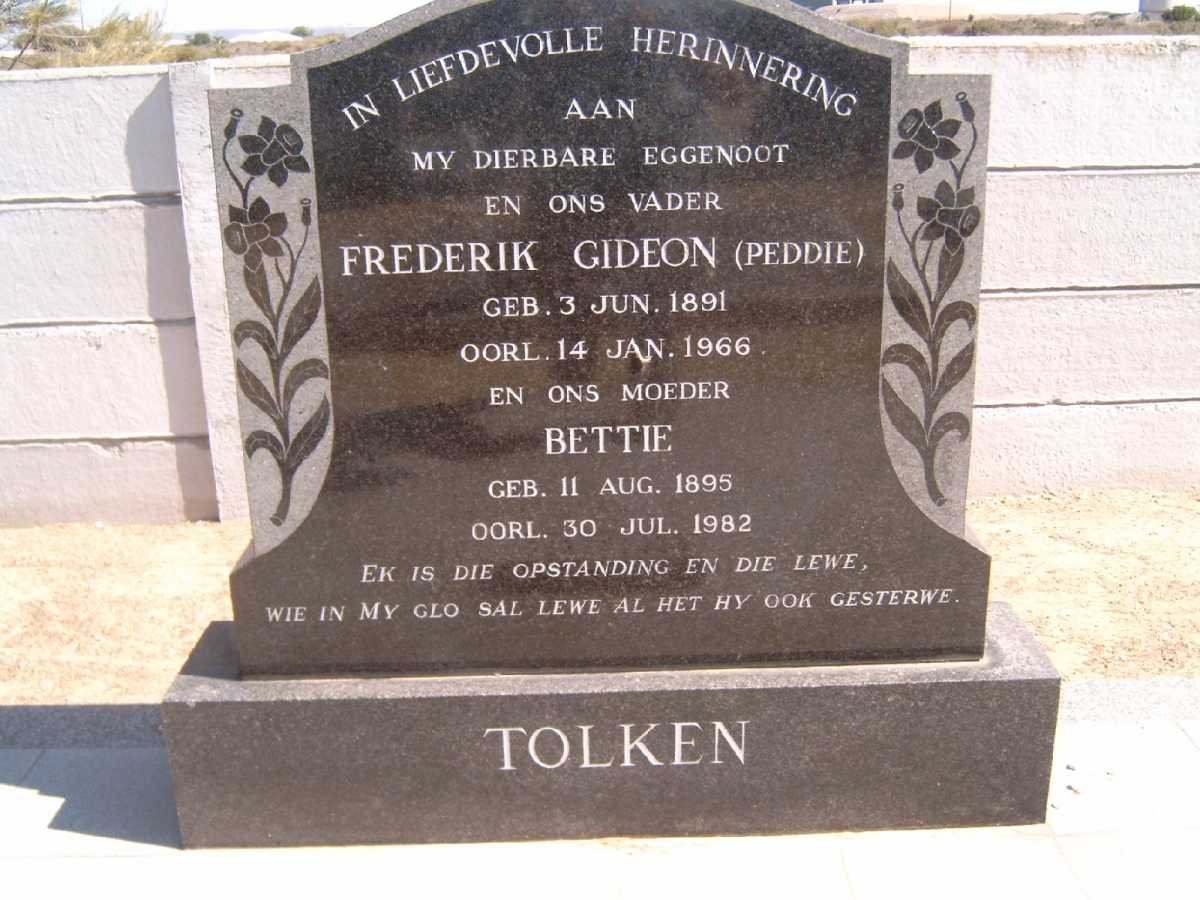TOLKEN Frederik Gideon 1891-1966 &amp; Bettie 1895-1982